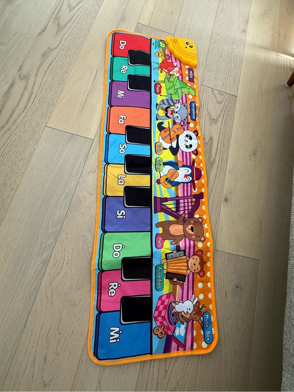 Kids Musical Play Piano Mat - Orange Multi-Color